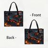 Lava Crack Print Fashion Tote Bag Large Capacity Portable Casual Daily Shoulder Handbag for Outdoor Shopping Travel