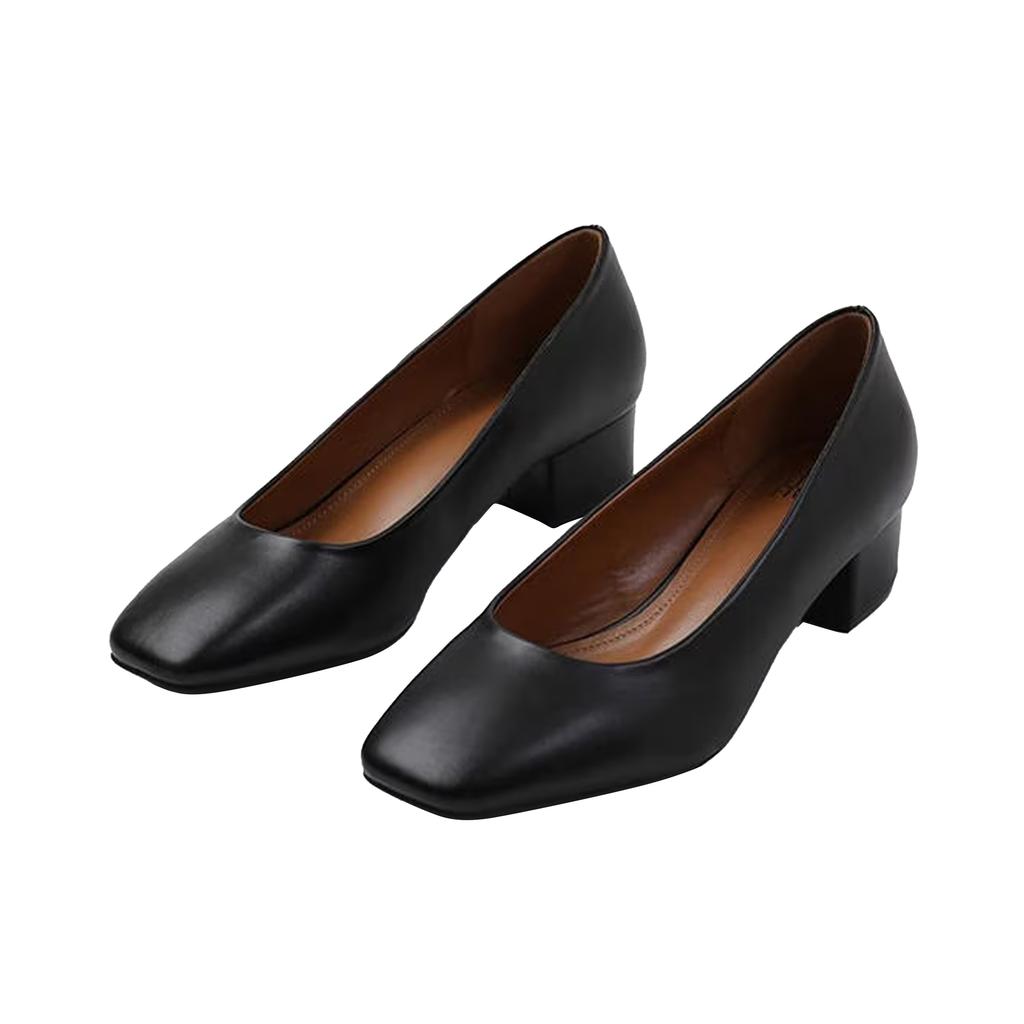 Where's That From Женские/дамские туфли-лодочки из искусственной кожи Сиэтла с квадратным носком и широким низким каблуком