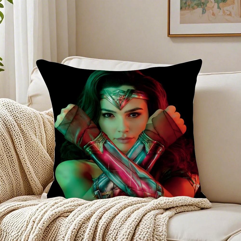 GGal Gadot Cushion Cover Linen Pillowcase Soft for Sofa Bed Home Room Decor