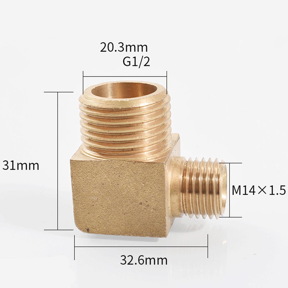 M12 M14 M16 M18 Метрический 1/8" 1/4" 3/8" 1/2" BSP Наружный Угольник 90 градусов Латунный Фитинг Трубопроводный Соединитель Муфта Вода Газ Масло
