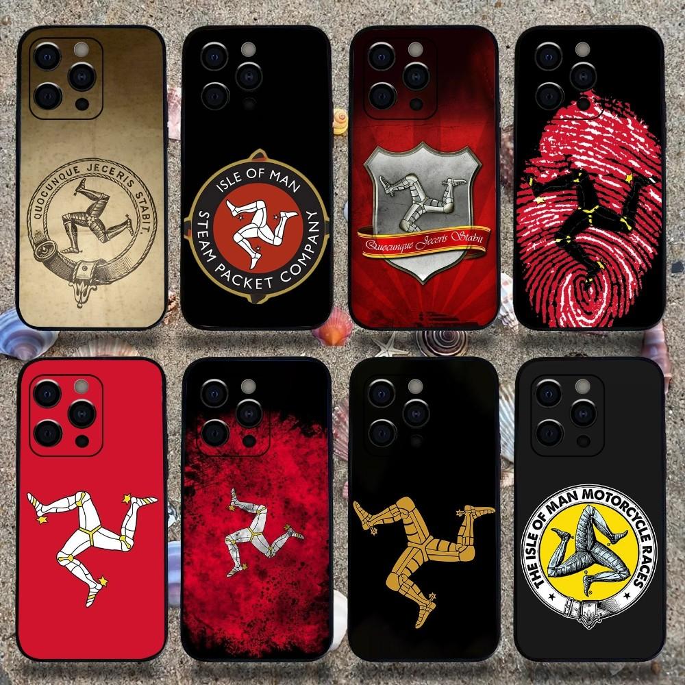 Чехол для телефона Герб Острова Мэн Для Apple iPhone 15,14,13,12,11,Pro,X,XS,Max,XR,Plus,Mini Мягкий черный чехол