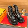 European and American Hot-selling Martin Boots Men's Autumn High-top Recreational Locomotive Combat Tooling Shoes Trendy Brand Heightening Big Head 