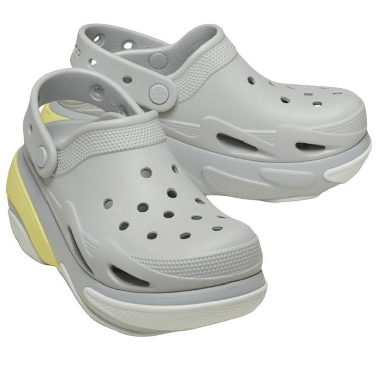 Crocs BUBBLE CRUSH CLOG Стильные и удобные дырчатые туфли Женские серые