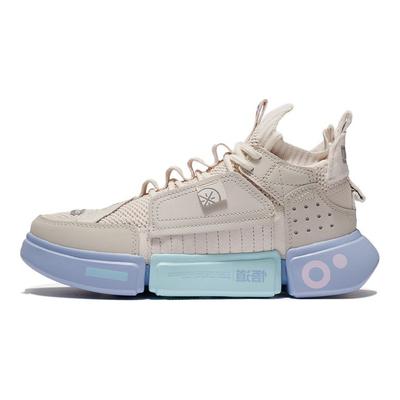 Баскетбольные кроссовки Li Ning Wu Dao 2 Ace из искусственной кожи, легкие, средней высоты, женские, жемчужно-белые, ABCS012-1