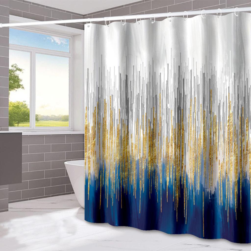 JINRUN Bathroom Thickened Waterproof Curtain Mildew Proof Shower Curtain Shower Partition Curtain Shower Curtain Bathroom Curtain Free Perforation