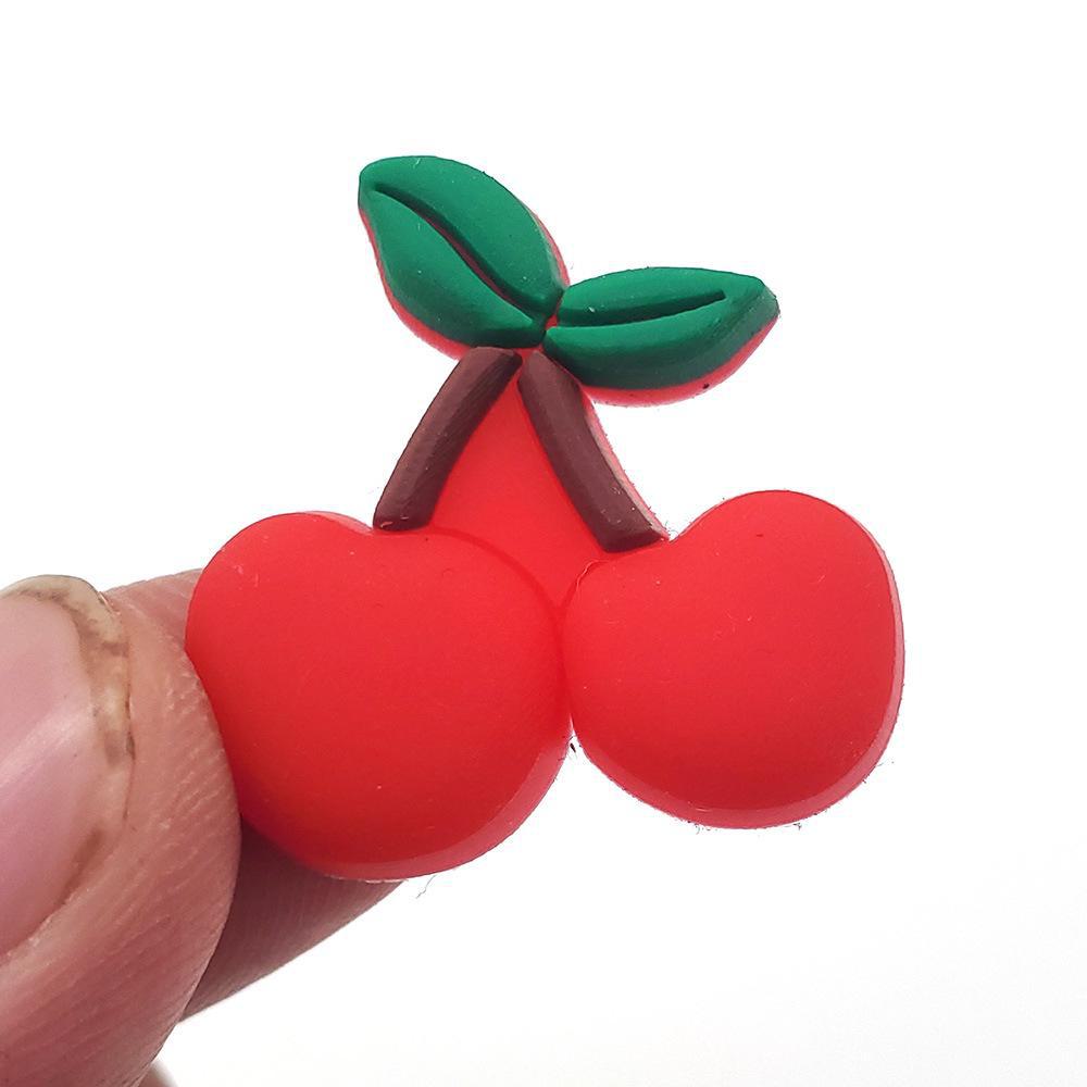 Мультяшные фрукты из ПВХ мягкие резиновые подвески для обуви - забавные декоративные аксессуары для дырчатой обуви