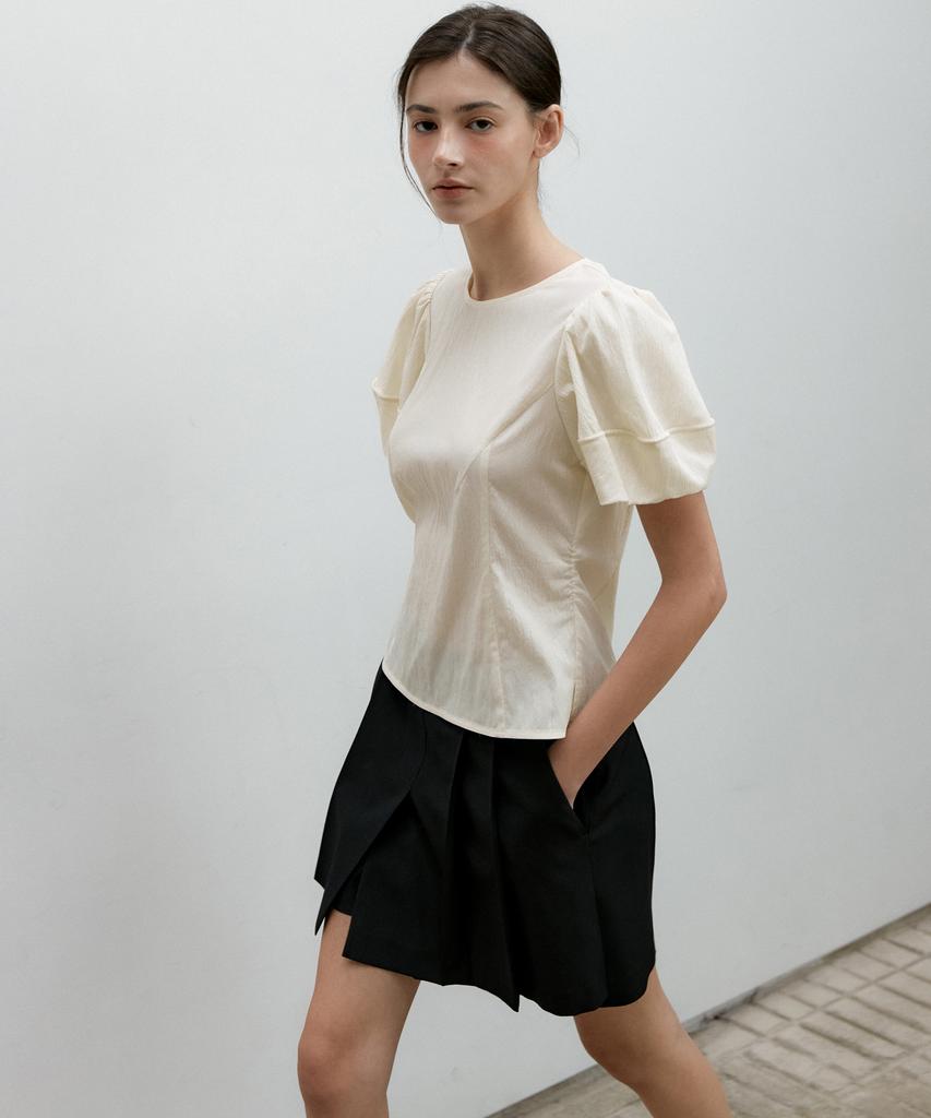 OCTETTE Wringkle Volume Blouse_2Color