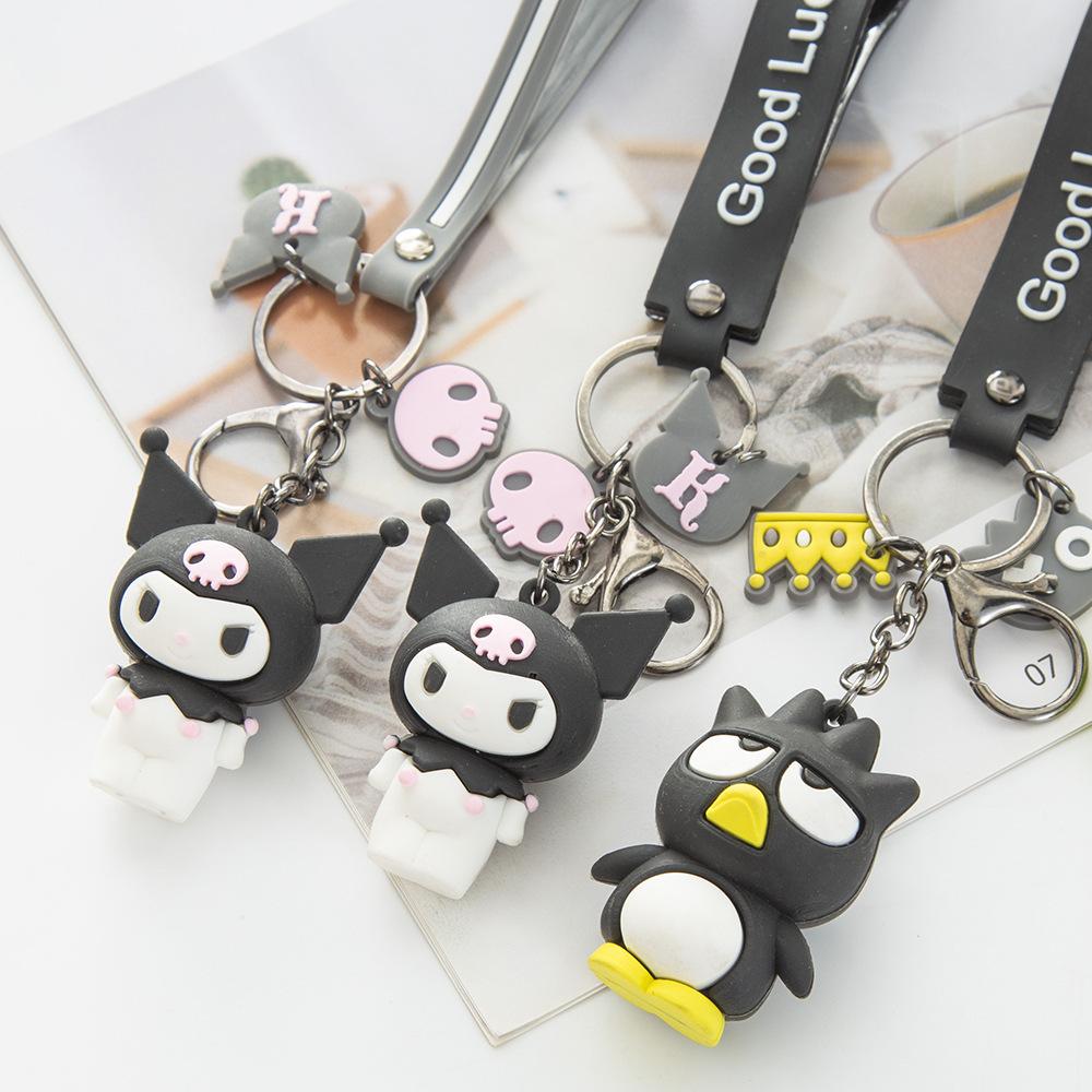 Брелок Hello Kitty Кавайный Мультяшный Куроми Брелок для Ключей Автомобиля Мелоди Милый Синнаморолл Подвеска для Рюкзака Украшения Подарки для Девочек