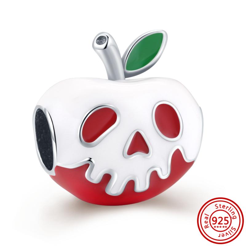 S925 серебро клубника виноград арбуз ананас вишня яблоко фруктовый стиль бусины подходят оригинальные подвески браслет DIY ювелирные изделия