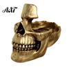 Creative Resin Sculpture Skull Multifunctional Storage Tray, Gothic Eyeglasses Holder Jewelry Organizer for Distressed Ornament Keys Coins Trinkets,