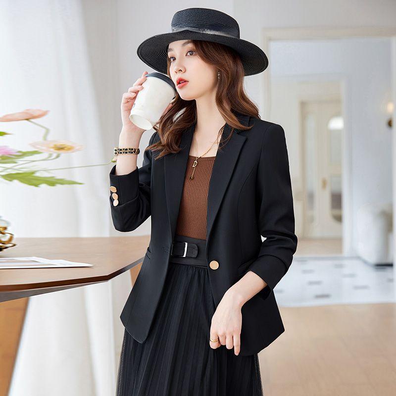 Высококачественное новое весенне-осеннее женское пальто для миниатюрных дам, стильное, повседневное и модное, высококлассный пиджак с подкладкой на плечах