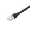 BUFFALO Unbreakable LAN Cable for Modem Category 6a Straight Flat Type Black BSLS6AFU20BK