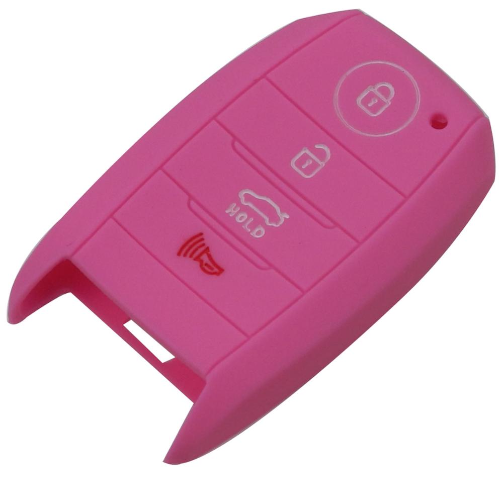 Jingyuqin Remote 4B Silicone Car Key Cover Case For KIA Cerato Forte Sorento Sedona 2014 2015 2016 Optima Sportage Smart Key