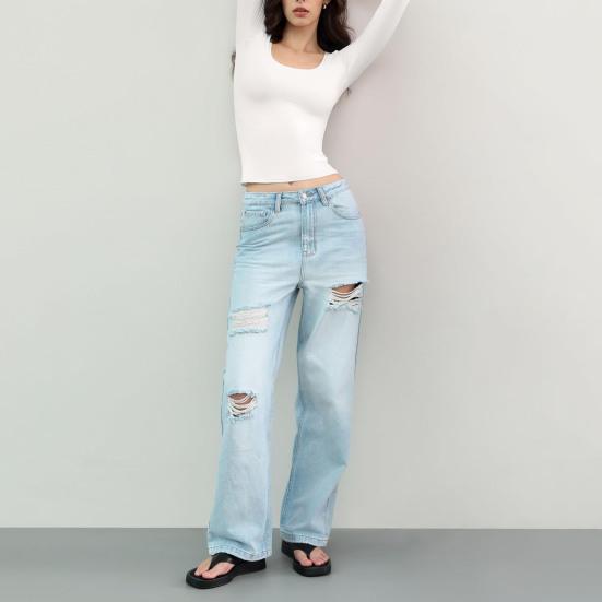 Женские топы с круглым вырезом, длинным рукавом, облегающие, однотонные, эластичные, стандартного кроя, универсальные блузки