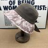 Internet celebrity summer big eaves tulip sunscreen bucket hat female UV protection face small visor