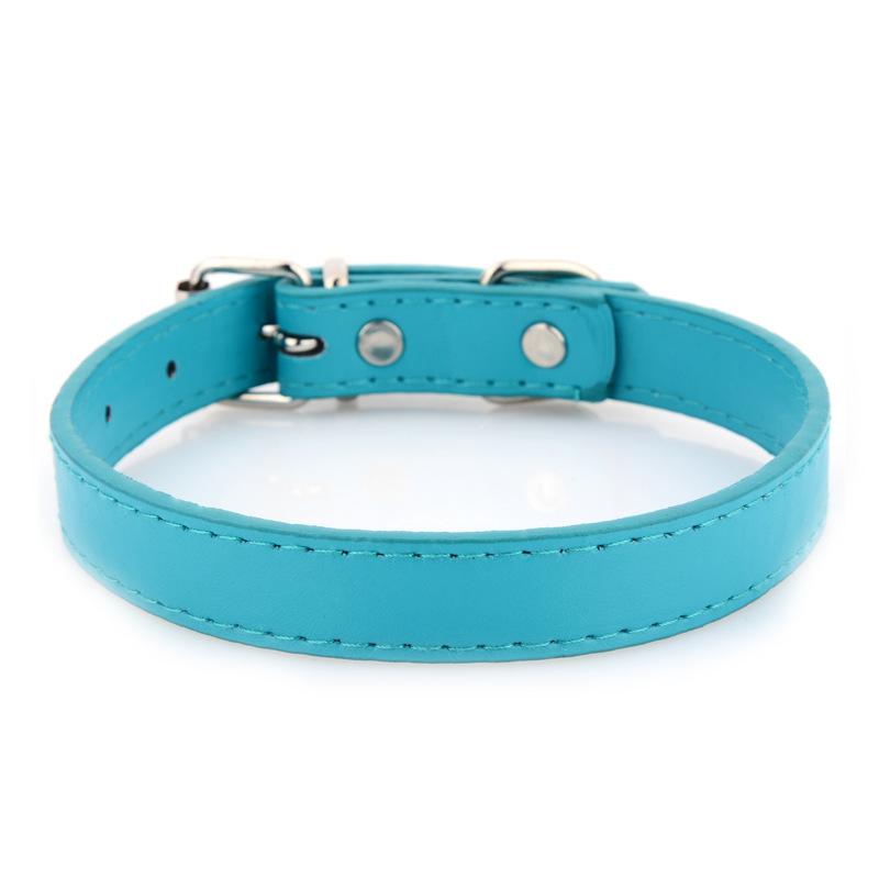 Ошейник для собаки из ПУ кожи: Мульти-спецификация, Простой дизайн, Плоское кольцо на шею для питомца, Разноцветные варианты