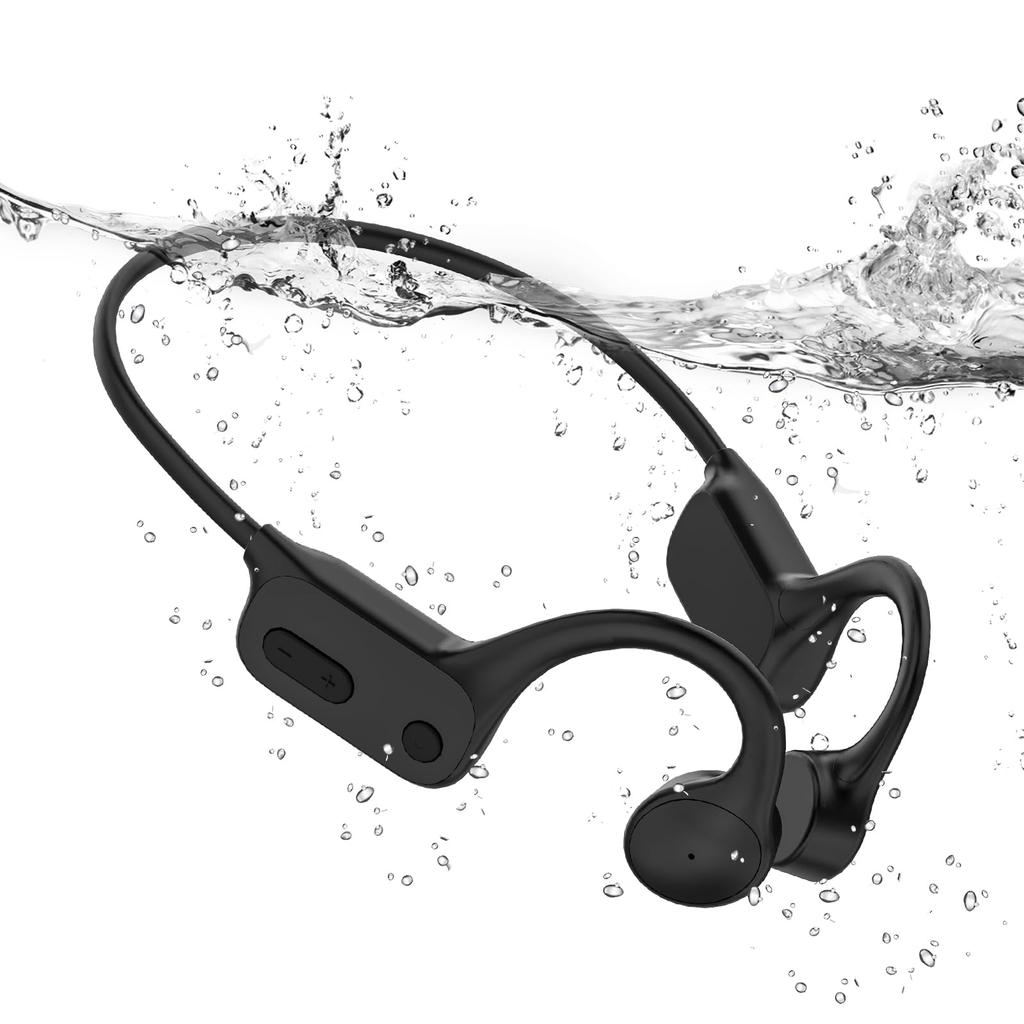 Наушники Tayogo с костной проводимостью, Bluetooth 5.4, с микрофоном, водонепроницаемые IPX8, беспроводные, открытого типа, со встроенной памятью 32 ГБ, магнитная быстрая зарядка,