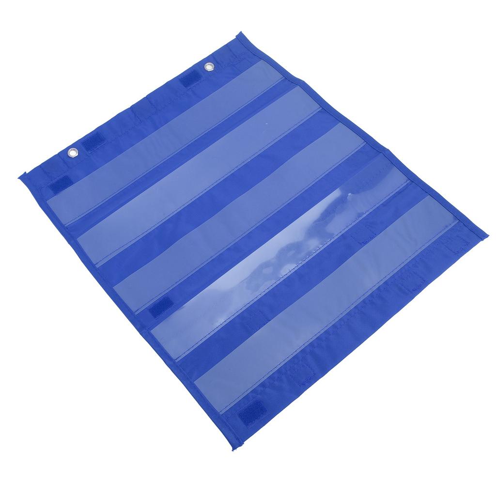 Магнитный настенный карманный органайзер 5 рядов прозрачный карманный органайзер для расписания для дома, школы, классных занятий синий