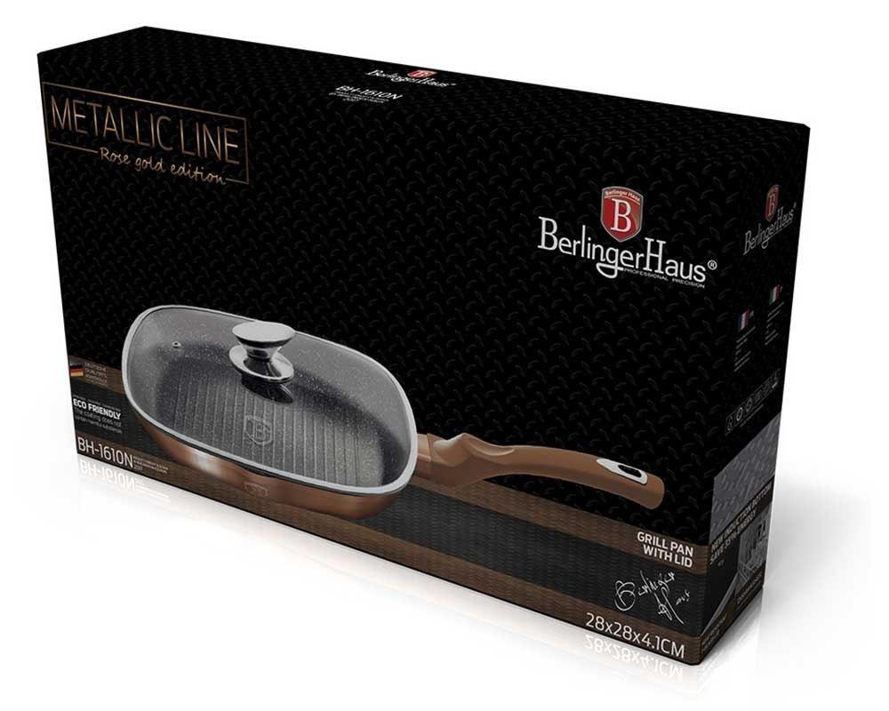 Patelnia granitowa grillowa 28 cm bh-1610 lumarko!
