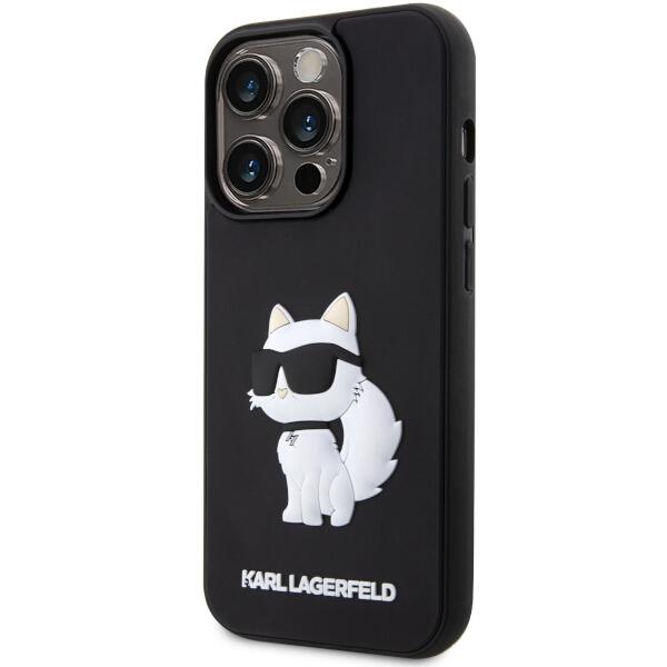 Etui do iPhone 14 Pro Karl Lagerfeld Rubber Choupette 3D Czarny