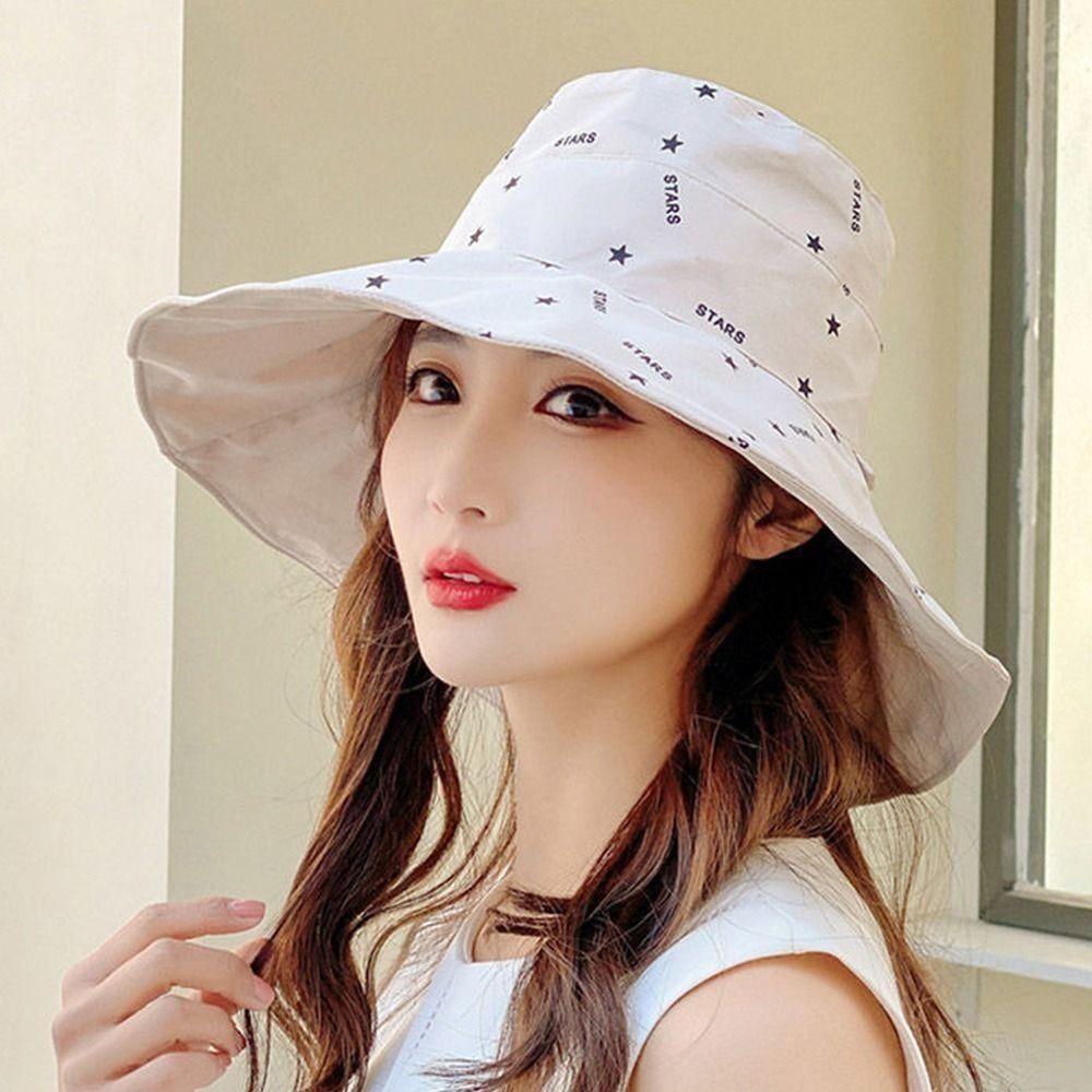 Sunscreen Bucket Hat Print Fishermen Cap Fashion Panama Hat Outdoor
