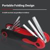 8 In 1 Folding Hexagonal Wrench Set Motorcycle Universal Portable Service Kit Motorbike Repair Tools T-shaped Screwdriver