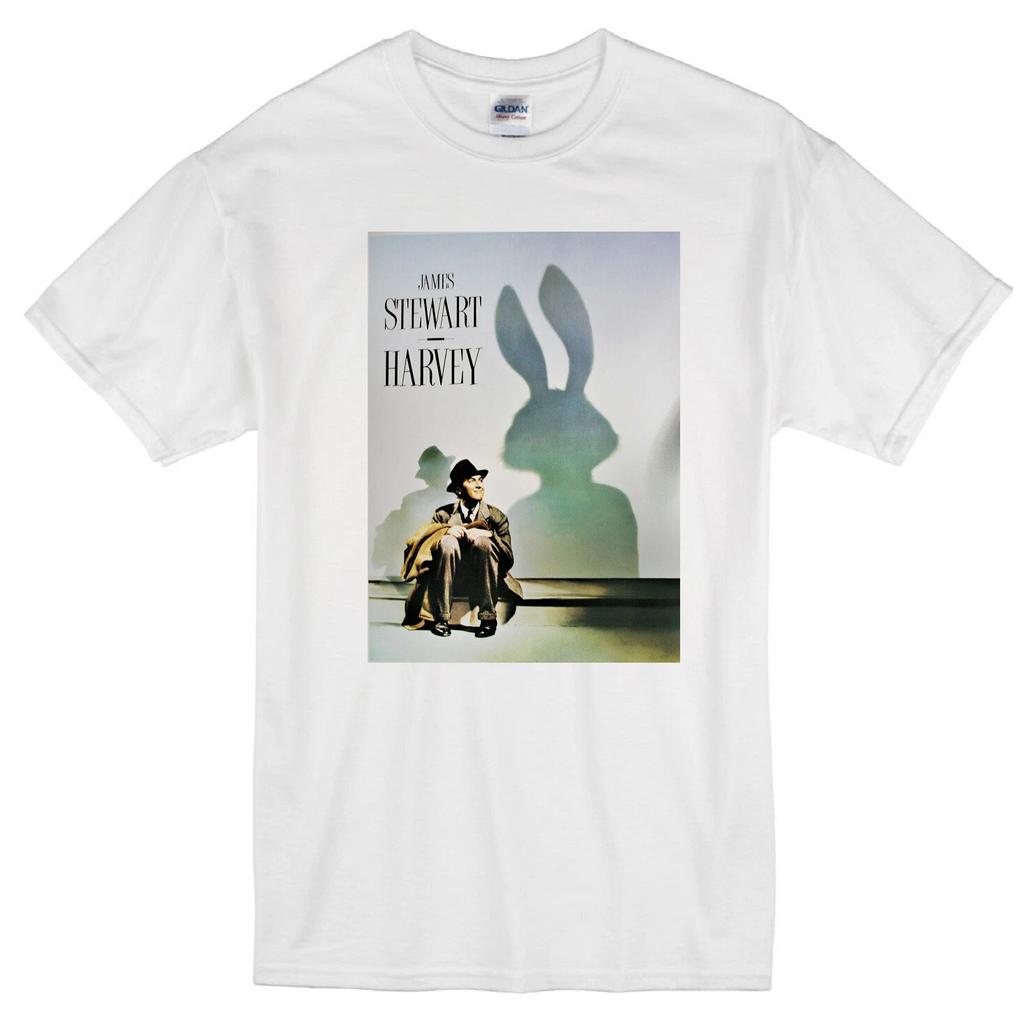 HARVEY JAMES JIMMY STEWART IMAGINARY WHITE RABBIT CLASSIC MOVIE WHITE T-shirt