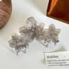 Elegant Floral Design Large Acetate Hair Claw Clip With Sparkling Rhinestones