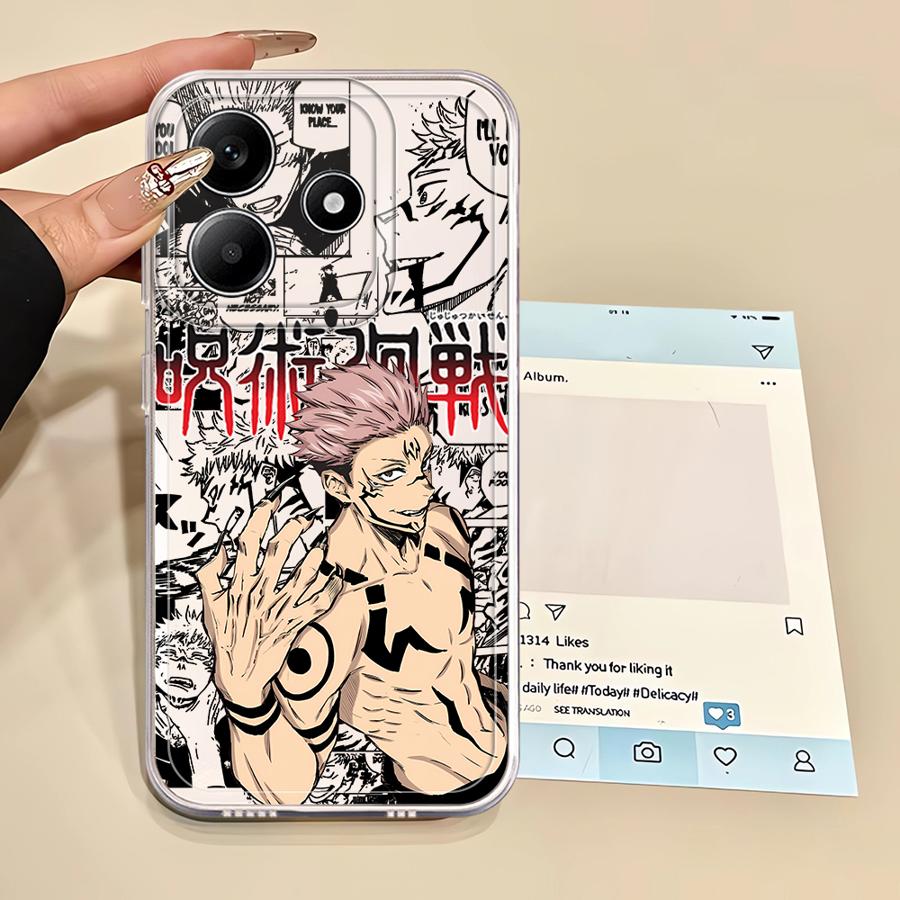 Чехол J-Jujutsus K-Kaisens для Xiaomi Redmi Note 14 Pro Plus 13C 9 10 12 10S 11 11S 14C A4 Note 13 12S Мягкая крышка для телефона