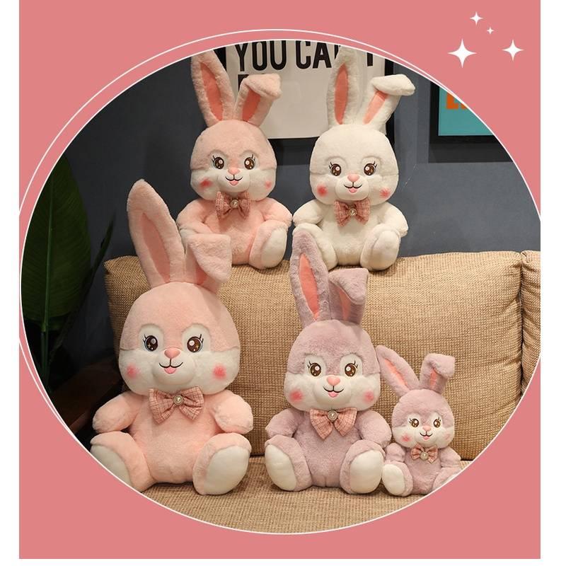 Плюшевая кукла Маленький Кролик Трехцветный галстук-бабочка