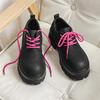 Туфли с большой головой ins тренд британский стиль толстая подошва увеличивающие рост ботинки Мартин нишевый дизайн высококлассные маленькие кожаные туфли 6111-J