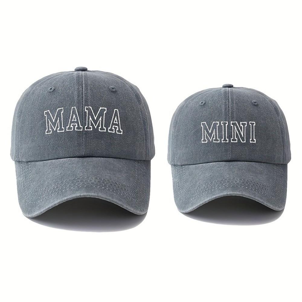 Модные washed cotton MAMA MINI вышитые кепки Винтажные регулируемые бейсболки Дышащие для родителей и унисекс бейсбольные кепки