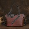Genuine Leather Solid Color Women Bag Handmade Retro Handbags Large Capacity Shoulder & Crossbody Bags