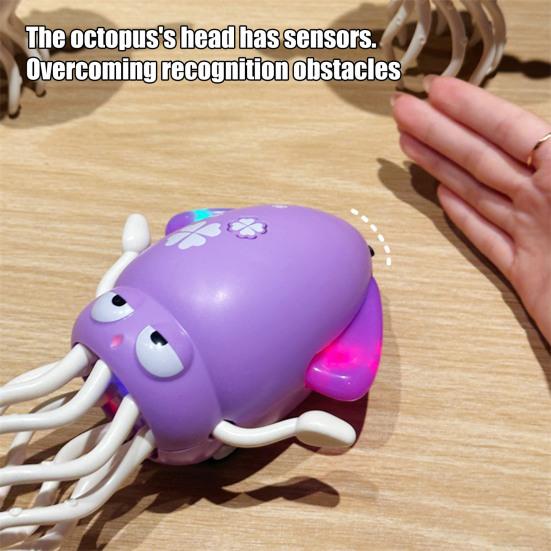 Танцующий Осьминог Игрушка со Светодиодной Подсветкой Музыкой Обходом Препятствий Осьминог