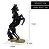 Бронзовая скульптура лошади из смолы в стиле ретро, украшение стола для интерьера комнаты, статуэтка и фигурка животного, домашний декор, аксессуары для кабинета