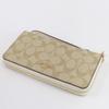 Coach Wallet Long Wallet C4452 Round Zip with Strap Light Khaki [Coach] Women's (IMDQC Chalk) [Item]