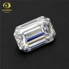 Lab Created Moissanite Emerald Cut Loose Stone DF GH Color VVS Clarity Minimalist Necklace Setting