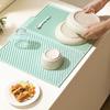 Противоскользящий коврик для сушки посуды, утолщенный коврик для хранения чашек, кухонный аксессуар, подставки под тарелки, стол