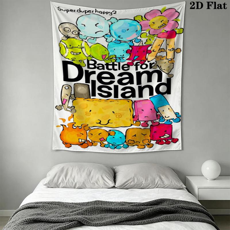 BFDI Wall Tapestry Aesthetic Wall Hanging Printed Fabric Blanket Decorative Tapestries for Bedroom Living Room Home Decor