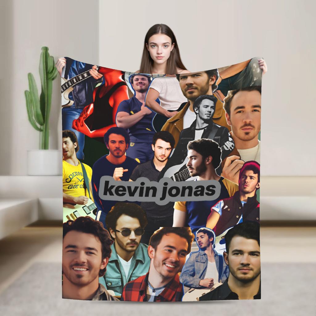 Joe Jonas  Plush Blanket Boy Girl J-Jonas Brothers  Flannel Throw Blanket For Couch Chair Sofa Bed Soft Warm Quality Bedspread