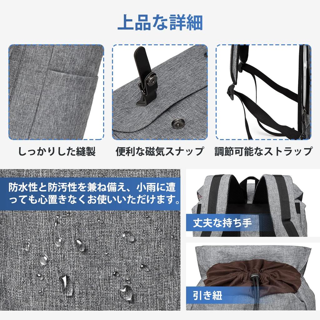 Рюкзак для VASCHY Большая вместимость Бизнес Рюкзак для ПК Сумка для старшей школы колледжа дюймовый ПК угольно-серый для мужчин, школы, поездок на работу, путешествий, женщин,