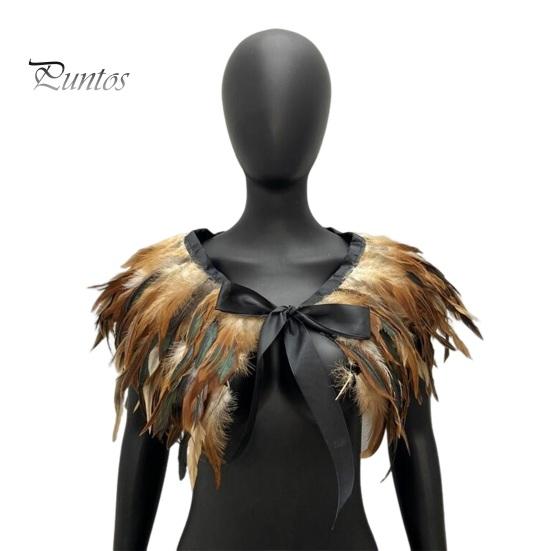 Женская шаль в готическом стиле, перьевая накидка, шарф, наплечная шаль, карнавальный костюм, винтажная шаль ручной работы с регулируемым атласным галстуком