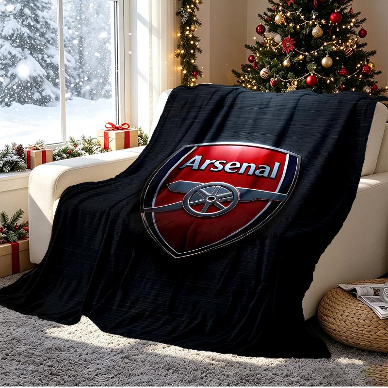 football team F.C Pattern Blanket for Home Decoration, Bed, Sofa, Car Travel, Camping, Suitable for All Seasons, Birthday Christmas Gift