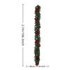Christmas Decoration Garland 1 5 to 2 7 Meter with Red Poinsettias and Berries for Indoor and Covered Outdoor Use