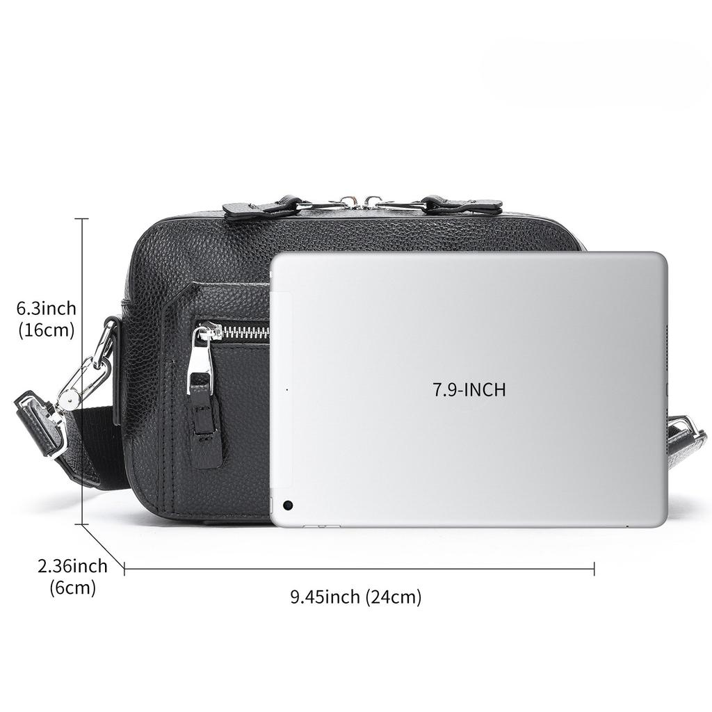 Модная мужская сумка через плечо, Повседневная маленькая квадратная сумка из натуральной кожи для поездок на работу, Сумка-кроссбоди из коровьей кожи