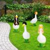 3/4 шт. Парик гуся для крыльца с эластичной кулиской, Наряд для газонного гуся, Сделай сам, Сад на открытом воздухе, Патио, Двор, Статуя гуся, Парик, Аксессуары для украшения
