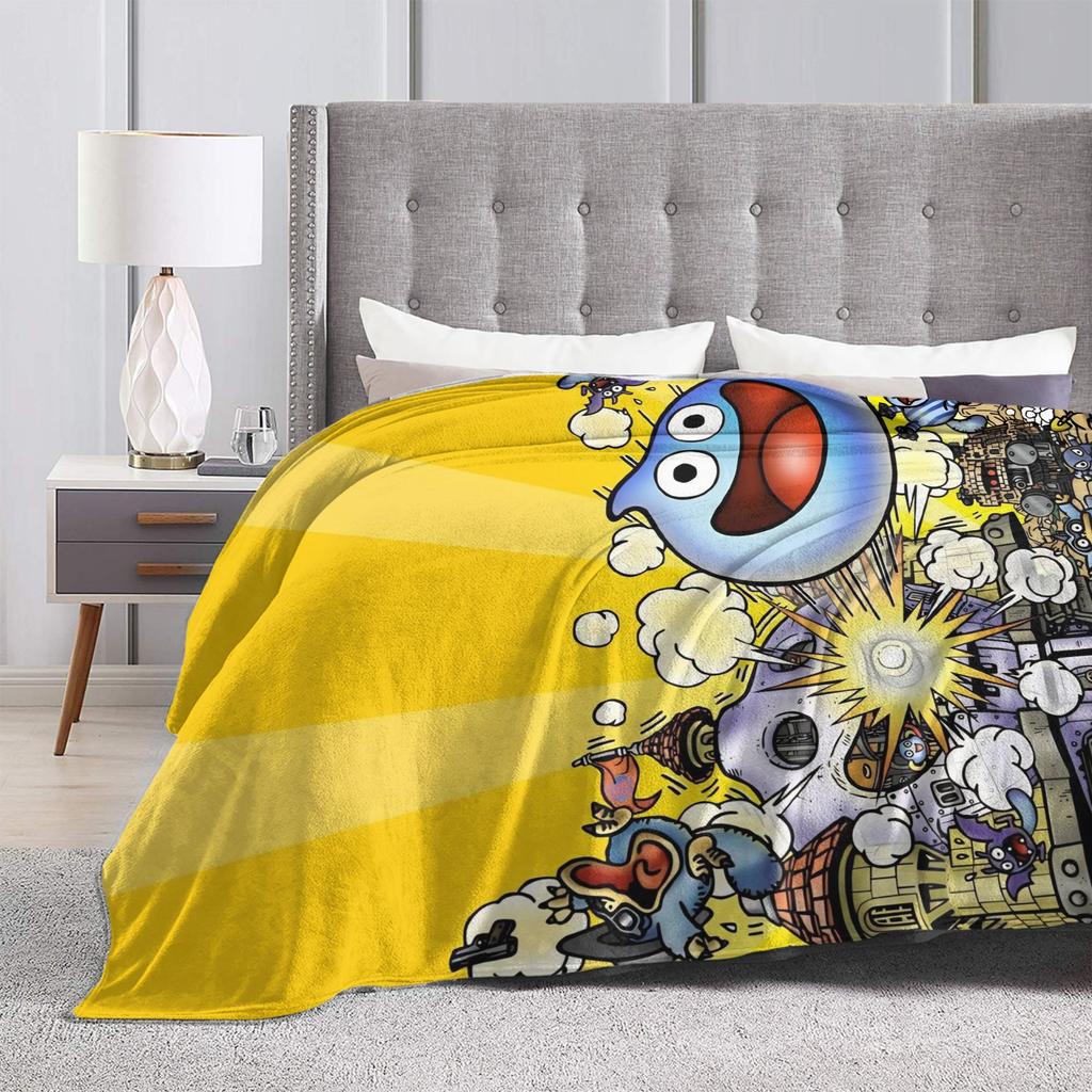 D-Dragon Quest Slimes Blanket Warm Soft Novelty Plush Throw Blanket For Students Couch Bed Flannel Bedspread Bed Cover