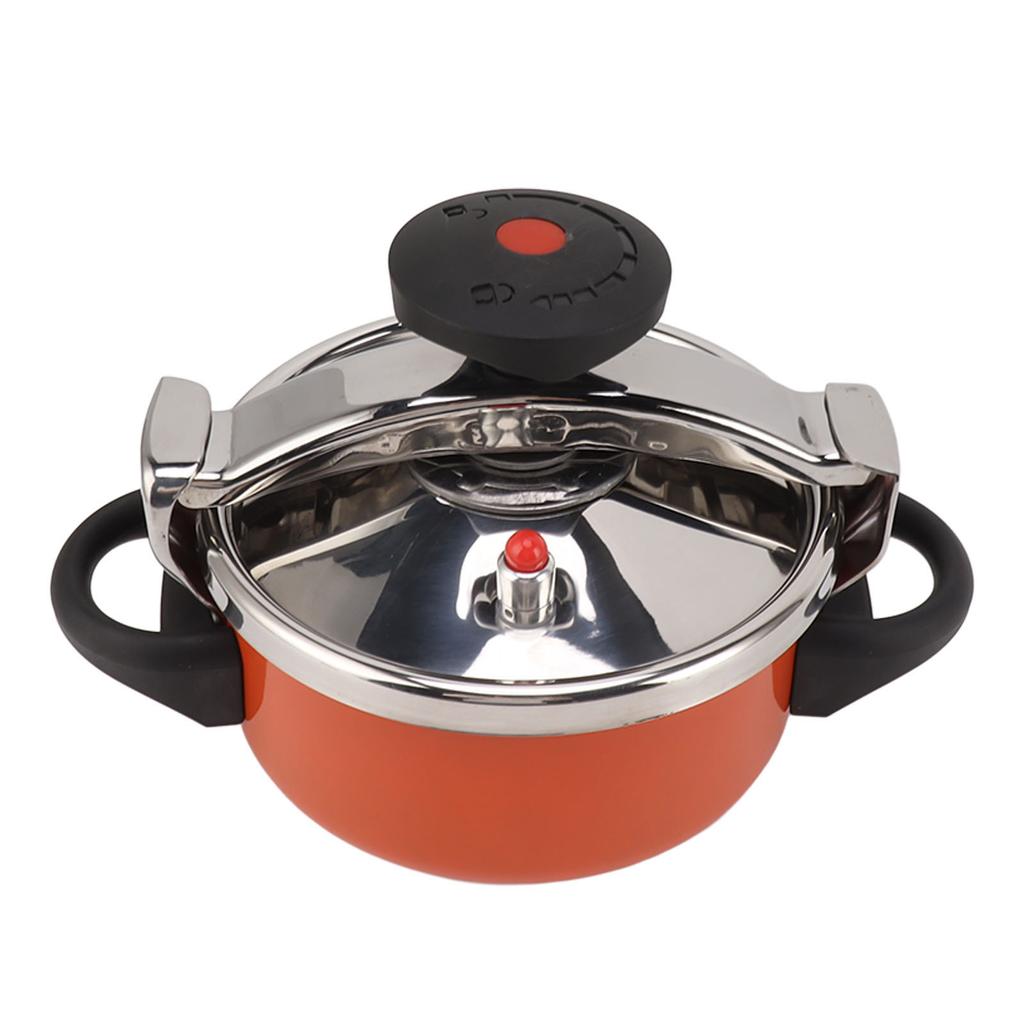 2L Pressure Cooker Stainless Steel Canner Double Bottom Pressure Cooker for Gas Stoves Induction Stoves