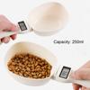 250ml Pet Food Scale Cup Dog Cat Feeding Bowl Portable Electronic Weighing Meter Kitchen Measuring Spoon with LED Display Feeder