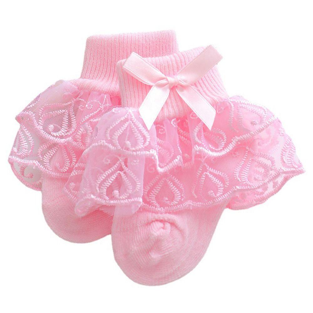 Double-Layer Baby Girls Lace Socks Soft Princess Bow Dress Socks Comfortable Infant Summer Socks